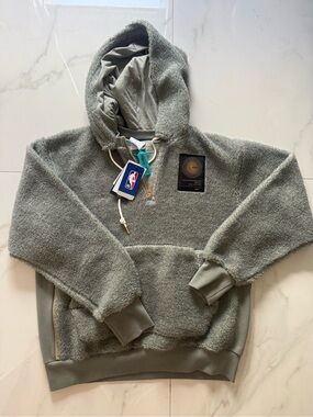 Nike NBA Men's Sage Green Sherpa Hoodie